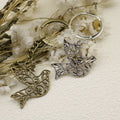 Zinc Alloy Peace Dove Keychain Bag Charm Gift view 3