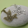 Zinc Alloy Peace Dove Keychain Bag Charm Gift view 4