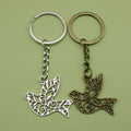 Zinc Alloy Peace Dove Keychain Bag Charm Gift view 1