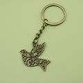 Zinc Alloy Peace Dove Keychain Bag Charm Gift view 6
