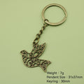 Zinc Alloy Peace Dove Keychain Bag Charm Gift view 2
