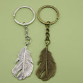 Metal Feather Keychain Bag Charm view 1