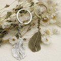 Metal Feather Keychain Bag Charm view 3