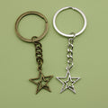 Metal Simple Star Keychain Fashion Bag Charm Gift view 1