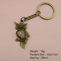 Zinc Alloy Minimalist Owl Keychain For Animal Lover Gift view 2