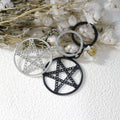 Metal Large Five-Point Star Keychain Bag Charm Key Ring Gift view 3