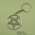 Metal Large Five-Point Star Keychain Bag Charm Key Ring Gift view 2