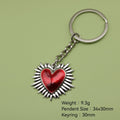 Metal Minimalist Heart Keychain Bag Charm Gift Accessory view 2