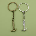 Metal Hammer Keychain Minimalist Tool Bag Charm Gift view 1