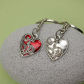 Zinc Alloy Heart Keychain Bag Charm Gift – Red view 4