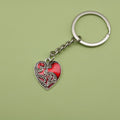 Zinc Alloy Heart Keychain Bag Charm Gift – Red view 6
