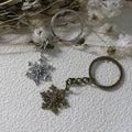 Metal Snowflake Keychain Bag Charm view 3