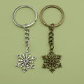 Metal Snowflake Keychain Bag Charm view 1