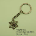 Metal Snowflake Keychain Bag Charm view 2