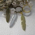 Zinc Alloy Feather Keychain Bag Charm Gift view 3