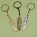 Zinc Alloy Feather Keychain Bag Charm Gift view 1