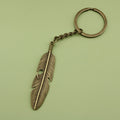 Zinc Alloy Feather Keychain Bag Charm Gift view 6