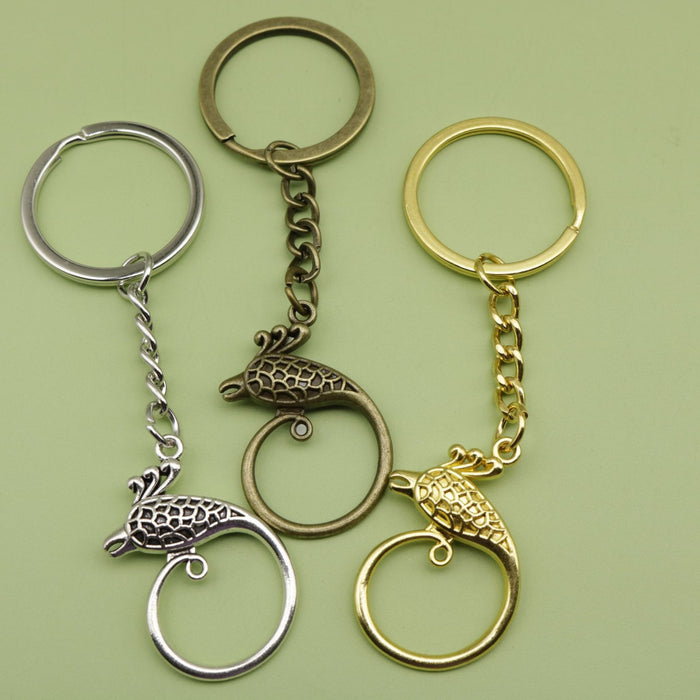 Zinc Alloy Ethnic Phoenix Keychain Bag Charm Gift