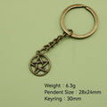 Metal Simple Star Keychain For Bag Charm Key Ring view 2