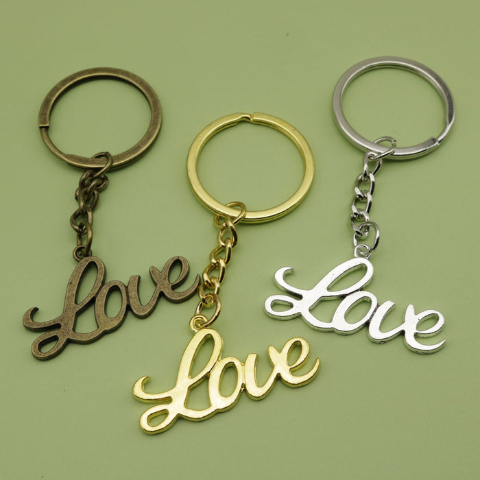 Zinc Alloy Love Letter Keychain Romantic Bag Charm Gift