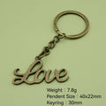 Zinc Alloy Love Letter Keychain Romantic Bag Charm Gift view 2