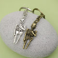 Zinc Alloy Minimalist Skull Keychain For Punk Bag Charm view 4