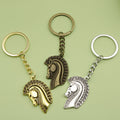Metal Horse Head Keychain Bag Charm Key Ring view 1