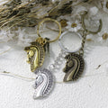 Metal Horse Head Keychain Bag Charm Key Ring view 3