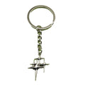 Metal Simple Five Point Star Keychain Bag Charm Gift – Silver view 5