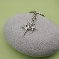 Metal Simple Five Point Star Keychain Bag Charm Gift – Silver view 4