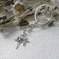 Metal Simple Five Point Star Keychain Bag Charm Gift – Silver view 3