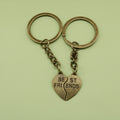 Metal Heart Best Friends Keychain Gift For Couples view 1