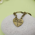 Metal Heart Best Friends Keychain Gift For Couples view 4