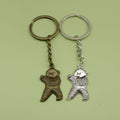Metal Minimalist Kung Fu Bear Keychain Bag Charm view 1