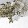 Metal Minimalist Kung Fu Bear Keychain Bag Charm view 3