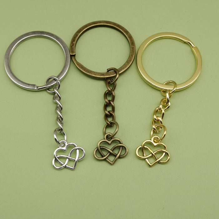 Zinc Alloy Minimalist Heart Keychain Bag Charm Gift