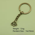 Zinc Alloy Minimalist Heart Keychain Bag Charm Gift view 2