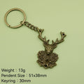 Zinc Alloy Simple Deer Keychain Bag Charm Gift view 2