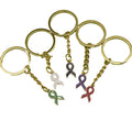 Zinc Alloy Enamel Ribbon Keychain For Bag Charm Gift view 5
