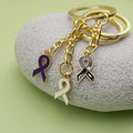 Zinc Alloy Enamel Ribbon Keychain For Bag Charm Gift view 4