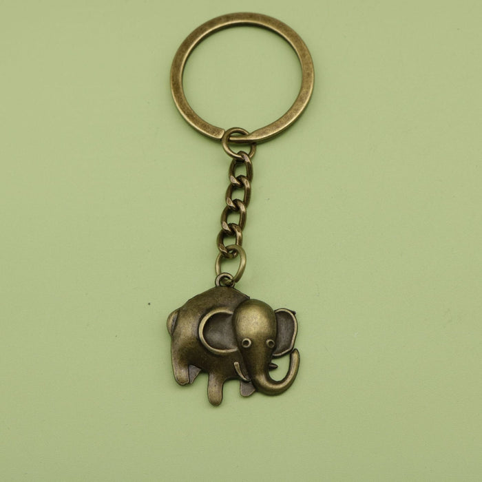 Metal Minimalist Elephant Keychain For Bag Charm Gift