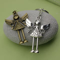 Zinc Alloy Minimalist Angel Girl Keychain Bag Charm Gift view 4