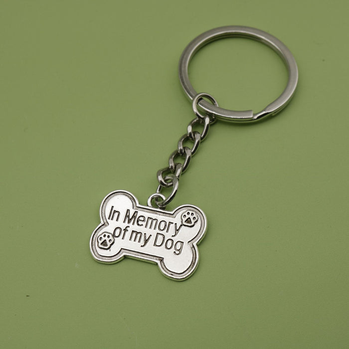 Metal Pet Dog Keychain Memorial Gift