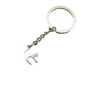 Zinc Alloy Minimal Cat Pendant Keychain Bag Charm Gift view 5