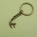 Zinc Alloy Minimal Cat Pendant Keychain Bag Charm Gift view 6