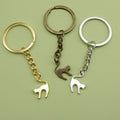 Zinc Alloy Minimal Cat Pendant Keychain Bag Charm Gift view 1