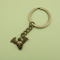 Metal Skull Bat Keychain Bag Charm view 6