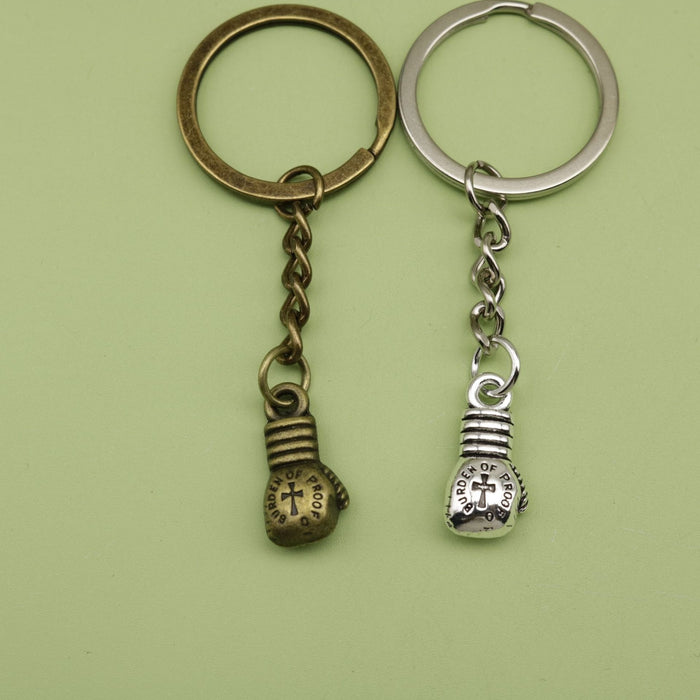 Metal Boxing Gloves Keychain Bag Charm