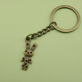 Metal Rabbit Keychain Bag Charm – Antique Copper view 6