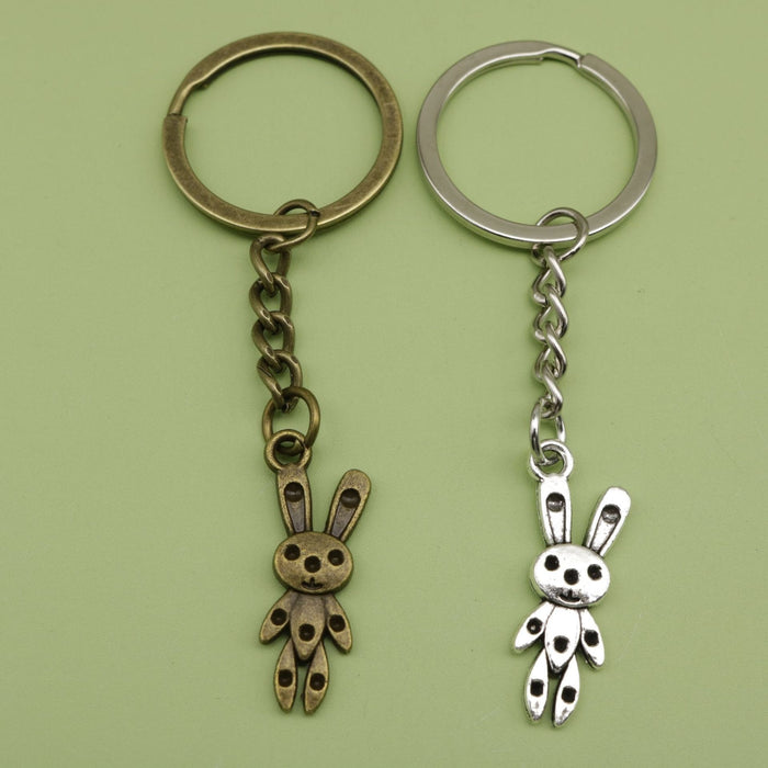 Metal Rabbit Keychain Bag Charm – Antique Copper